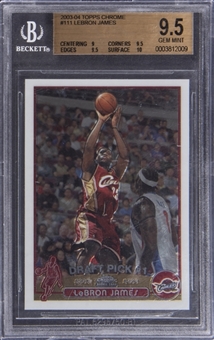 2003-04 Topps Chrome #111 LeBron James Rookie Card - BGS GEM MINT 9.5